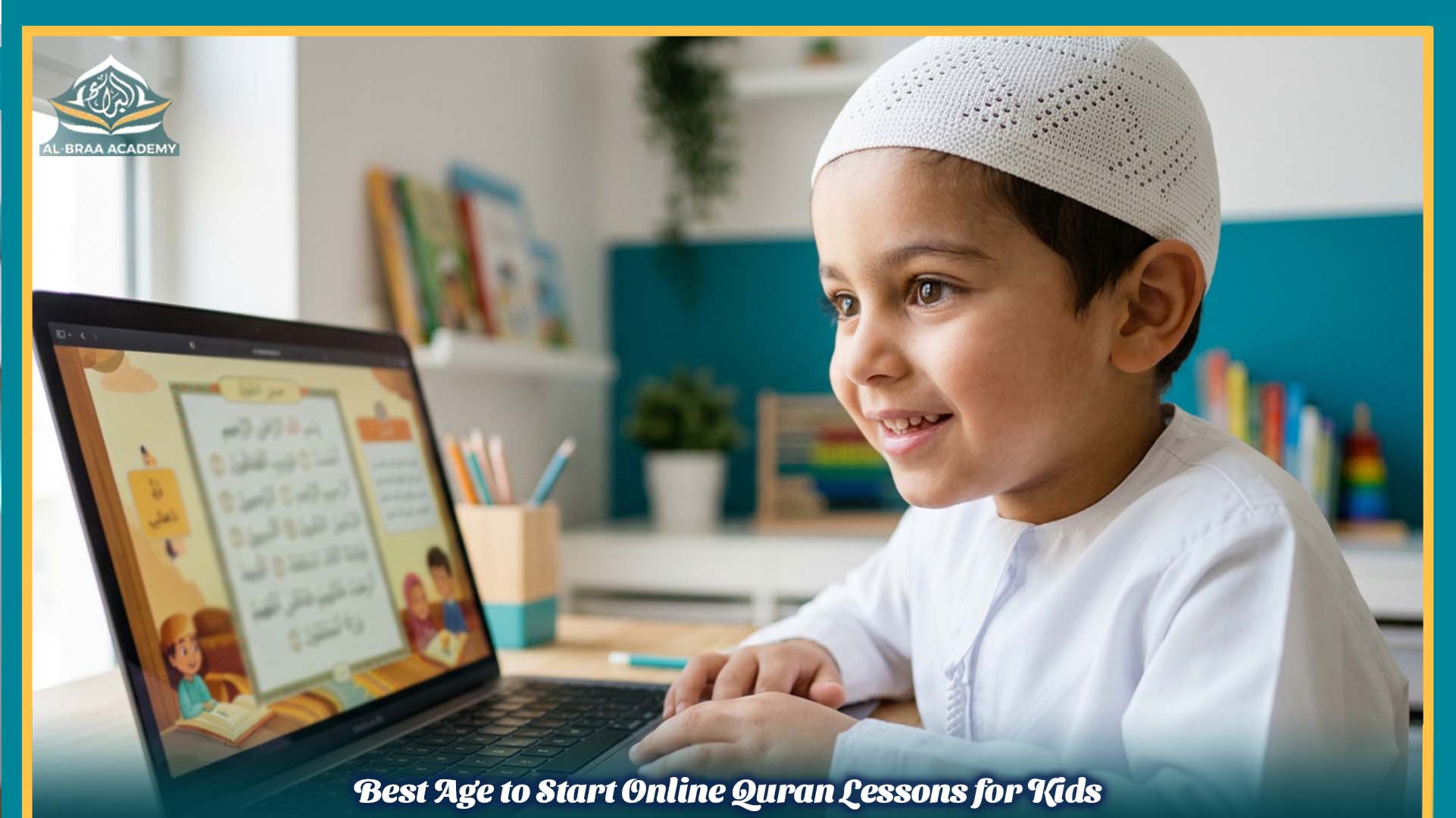 child enrolled in quran classes for kids with a certified teacher