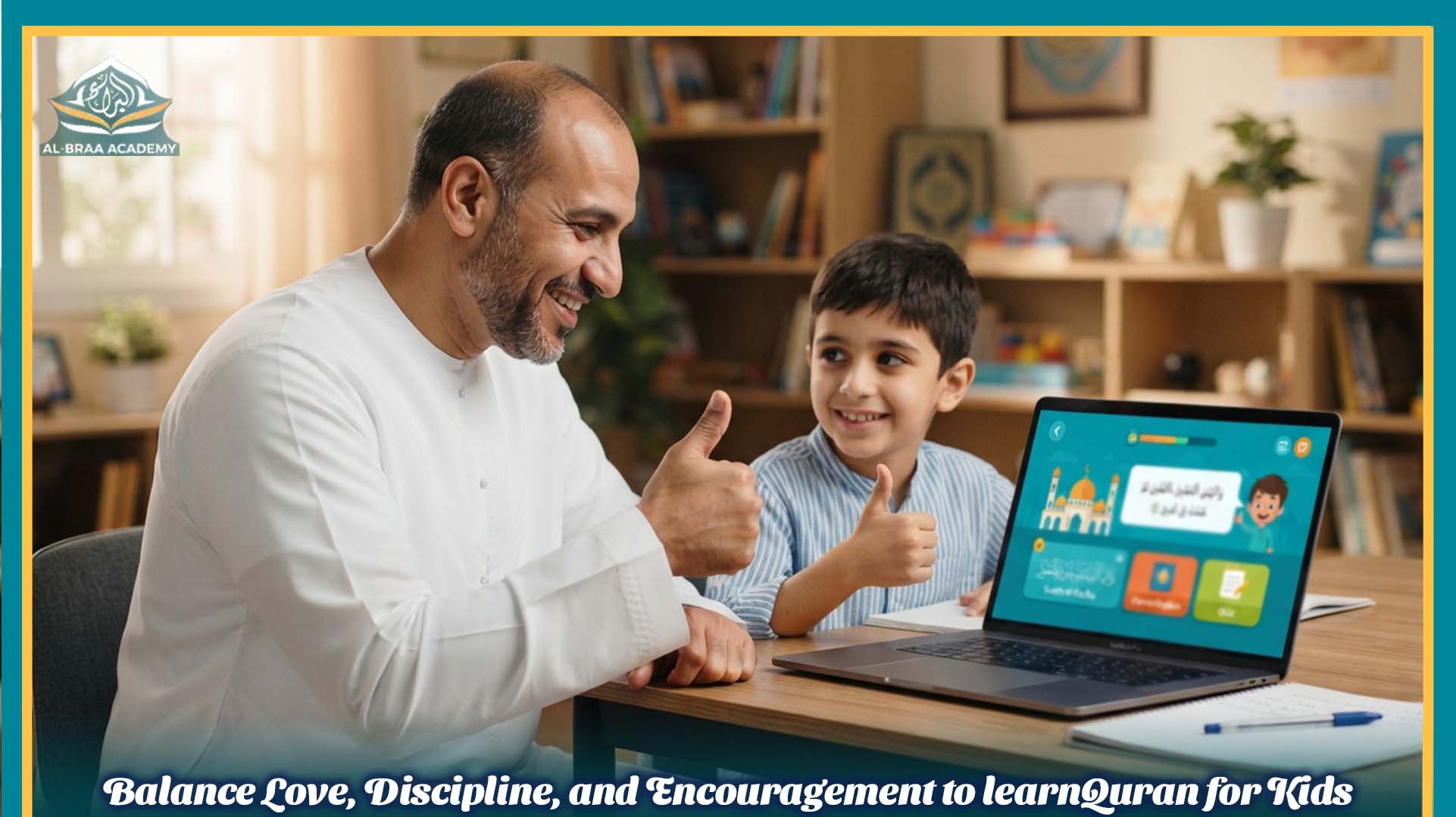 Balance Love, Discipline, and Encouragement to learnQuran for Kids